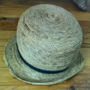 Men's Tan Straw Hat with Black Band